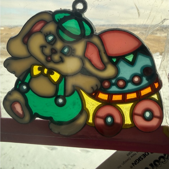 Vintage New Design Easter Sun Catcher lot of 4 Bunny Basket Egg Chick - Picture 4 of 8